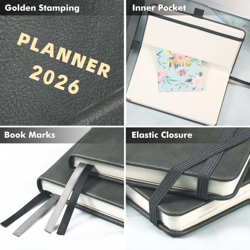 Lemome 2026 Pocket Calendar - 2026 Pocket Calendar for Purse, Jan. 2026 to Dec. 2026, 6.4'' x 3.9'' 2026 Planner Weekly and Monthly, 2026 Planners with Elegant Leather - Image 4
